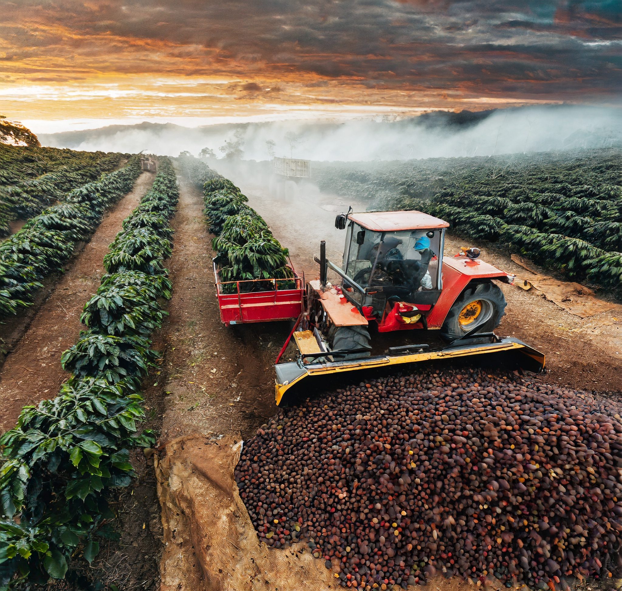 Firefly Maquinário agrícola colhendo café 31075