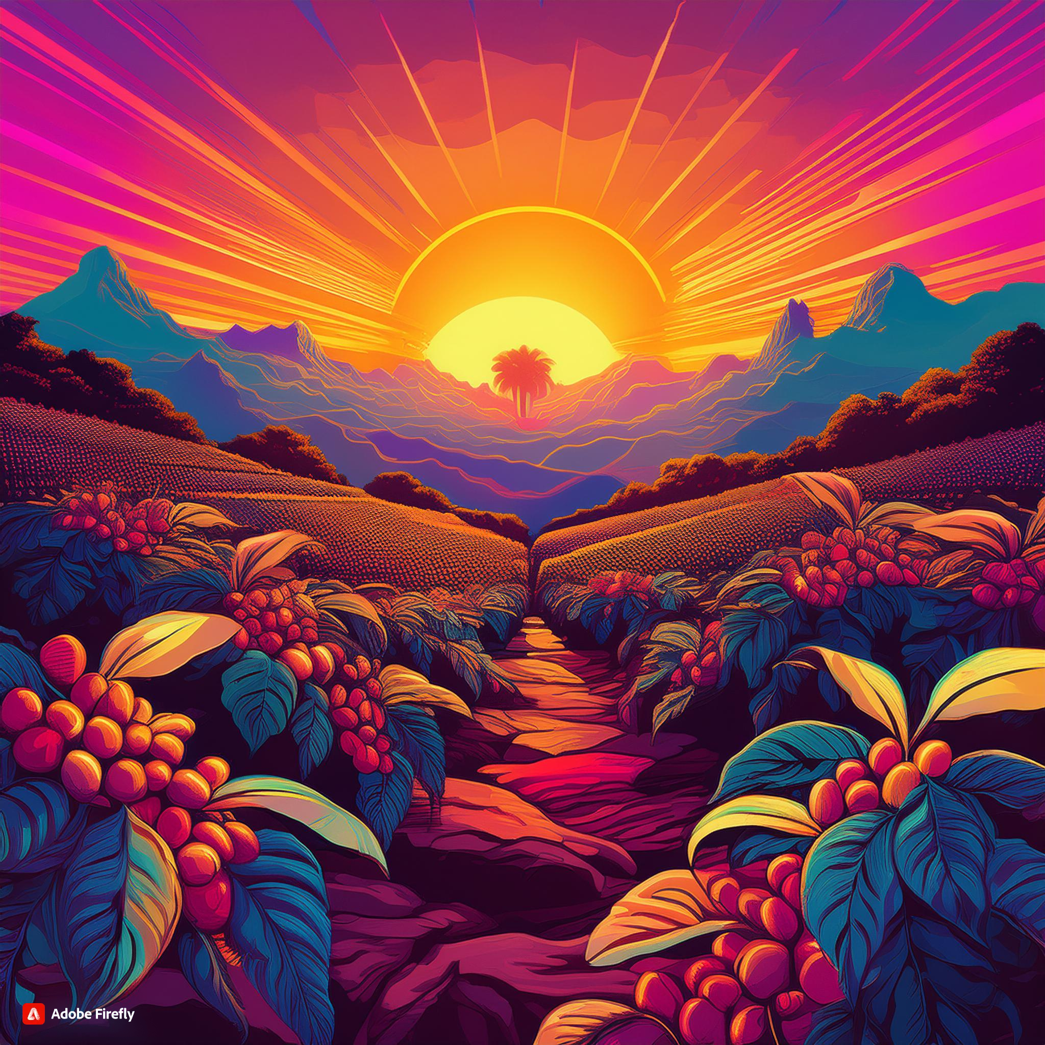 Firefly lavoura de café, com temperaturas altas, sol escaldante 40419