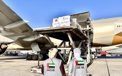 Aeroporto de Beirute recebe 23º avião de ajuda humanitária dos Emirados Árabes Unidos